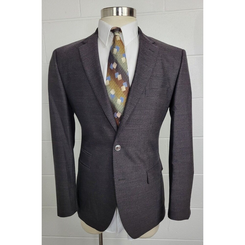 Hugo Boss Johnston3 Brown Reda Super 110 Wool Three Button Sport Coat 36R *Read